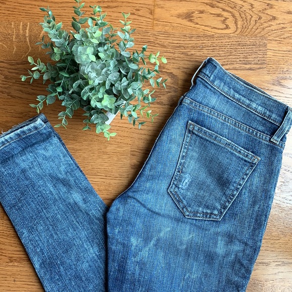 CURRENT/ELLIOTT The Ankle Skinny in Heartbreak Destroy skinny jeans (26) ✨ - Picture 4 of 12